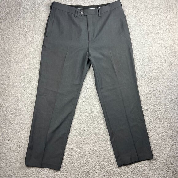 Haggar Classic Fit WPL386 Dark Grey Dress Pants Mens Size 36x30 - Picture 1 of 10
